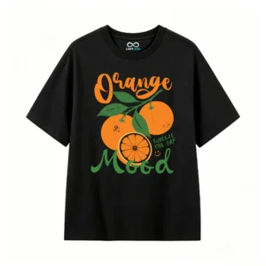 主图_1 Remera Algodón Estampada Naranjas Frutas Vintage Verano