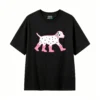Remera Algodón Estampado Dálmata Botas Rosa Casual Trendy