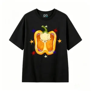 主图_1 Remera Algodón Estampado Morrón Vegetal Diseño Original Kawaii