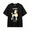 Remera Algodón Estampado Poodle Vintage Diseño Exclusivo
