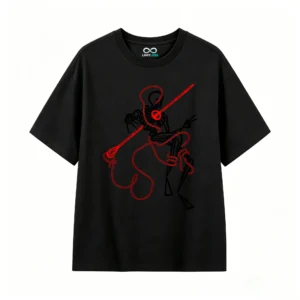 Remera Algodón Estampado Lineal Minimalista Diseño Arte Premium