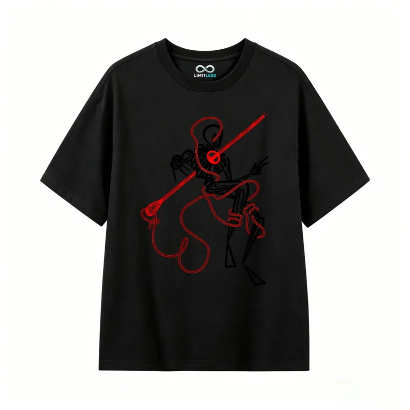主图_1 Remera Algodón Estampado Lineal Minimalista Diseño Arte Premium