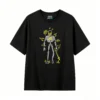Remera Algodón Estampado Esqueleto Neon Diseño Urbano Oversize