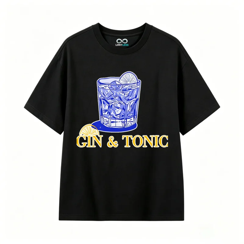主图_1 Remera Algodón Estampada Gin Tonic Bebida Premium Calidad