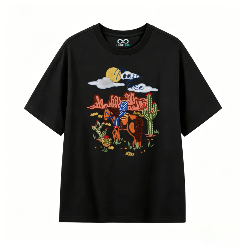 Remera Algodón Estampado Rodeo Desert Cactus Casual Premium