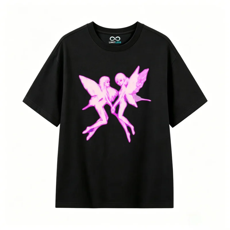 Remera Algodón Estampado Fairy Core Aesthetic Y2K Oversize