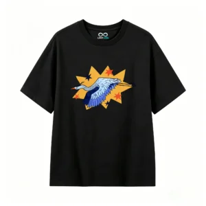 主图_1 Remera Algodón Estampada Grulla Estilo Retro Full Print Premium