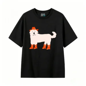 Remera Algodón Estampado Perro Cowboy Country Casual Premium