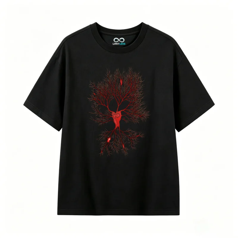 主图_1 Remera Algodón Estampado Árbol Rojo Casual Premium Moda
