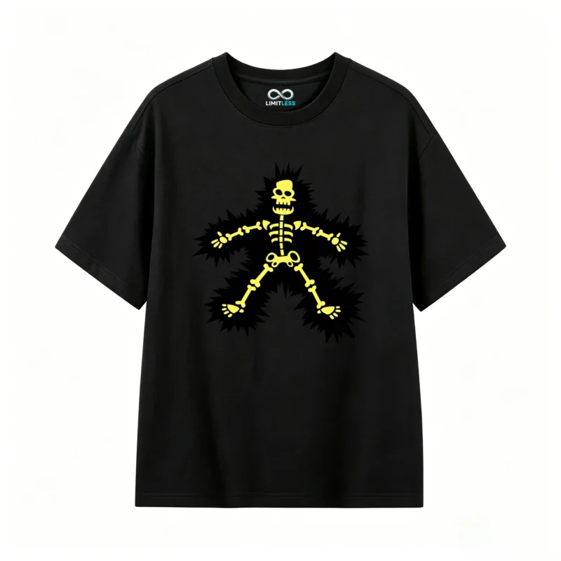 主图_1 Remera Algodón Estampado Esqueleto Calavera Urbano Premium