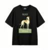 Remera Algodón Estampada Whippet Diseño Mascotas Casual Premium
