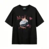 主图_1 Remera Algodón Estampada Gato Kawaii Diseño Oversize Premium