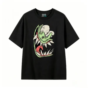 Remera Algodón Estampado Monstruo Diseño Urbano Casual