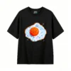 主图_1 Remera Algodón Estampado Huevo Frito Diseño Artístico Casual
