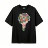 Remera Algodón Ramo Gatos Flores Diseño Kawaii Estampado