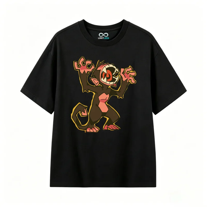 主图_1 Remera Algodón Estampado Mono Cartoon Urbano Premium