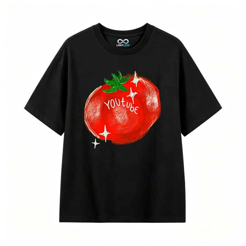 主图_1 Remera Algodón Estampada Tomate Youtube Casual Calidad Premium
