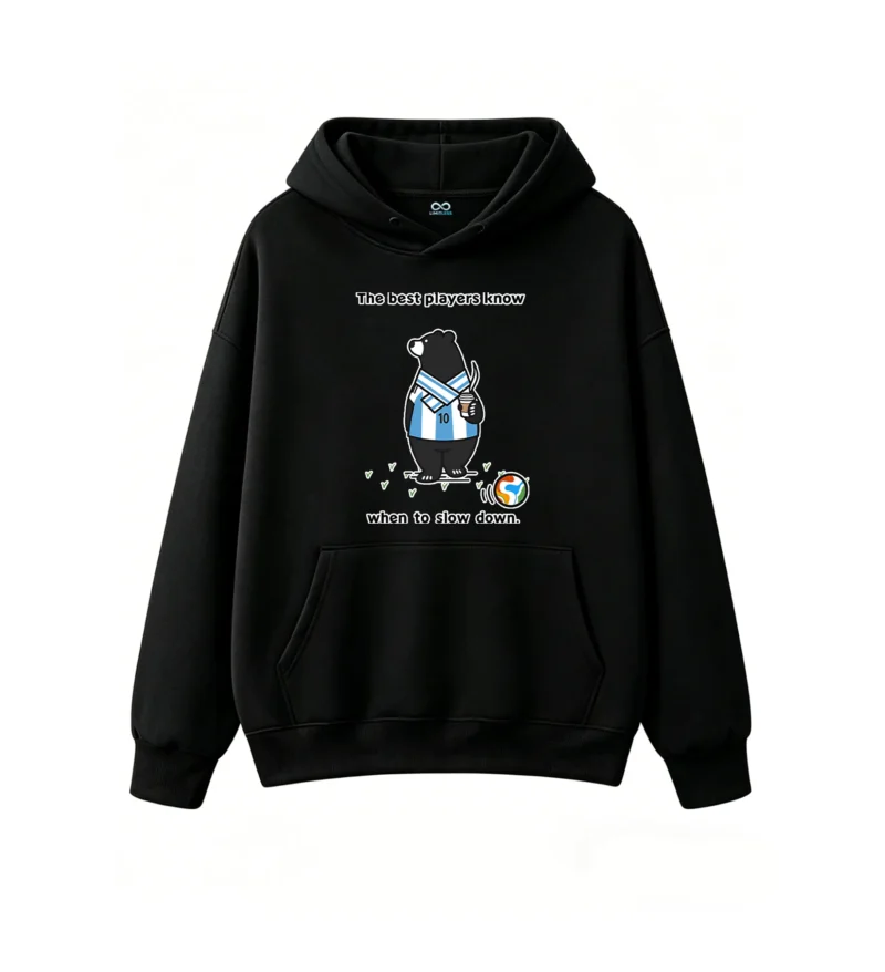 主图_1 Buzo con Capucha Algodón Estampada Oso Selección Argentina Premium