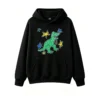 主图_1 Buzo con Capucha Algodón Estampado Dinosaurio Artístico Casual Premium