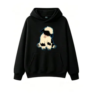 主图_1 Buzo con Capucha Algodón Oveja Estampada Diseño Kawaii Moda Oversize