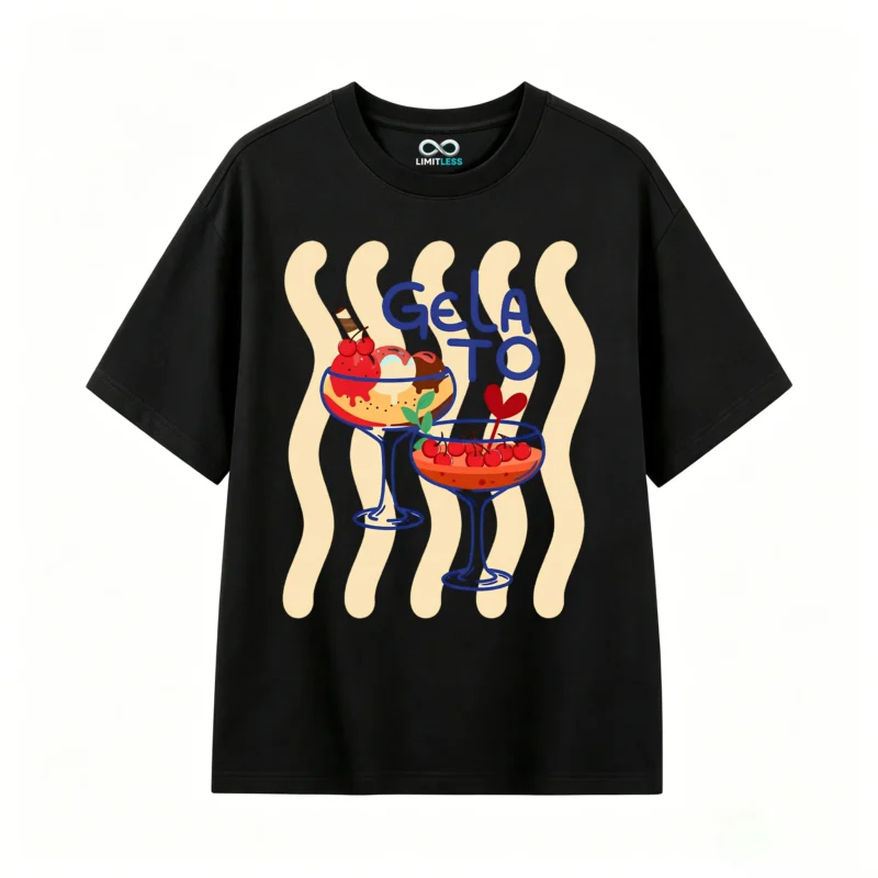 Remera Algodón Estampado Gelato Verano Casual Premium