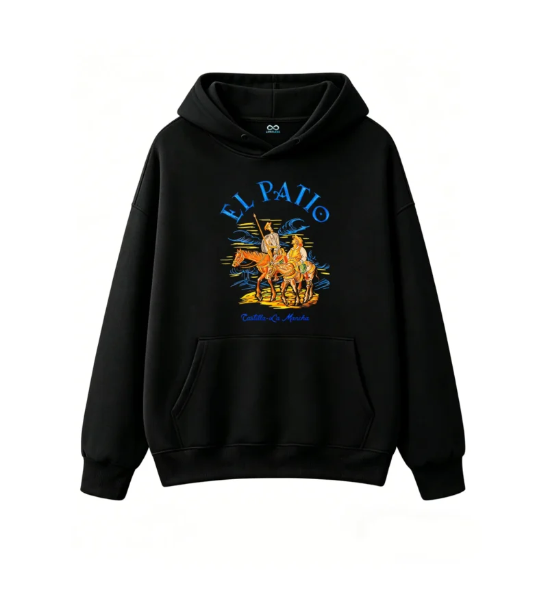 主图_1 Buzo con Capucha El Patio Algodón Estampado Quijote Diseño Casual