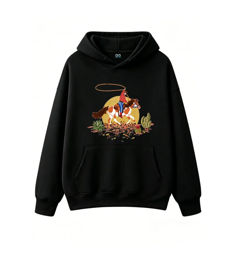 主图_1 Buzo con Capucha Algodón Estampa Gaucho Campo Argentina Premium