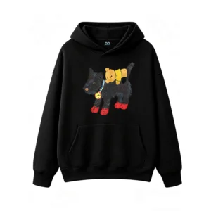 主图_1 Buzo con Capucha Algodón Estampado Lucky Perro Oso Diseño Kawaii