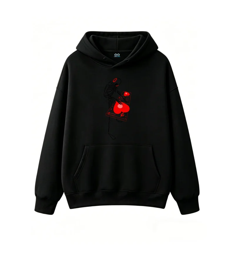 Buzo con Capucha Algodón Estampado Corazón Urbano Diseño Trendy Calidad