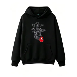 主图_1 Buzo con Capucha Algodón Estampado Spiderman Superhéroe Urbano Calidad