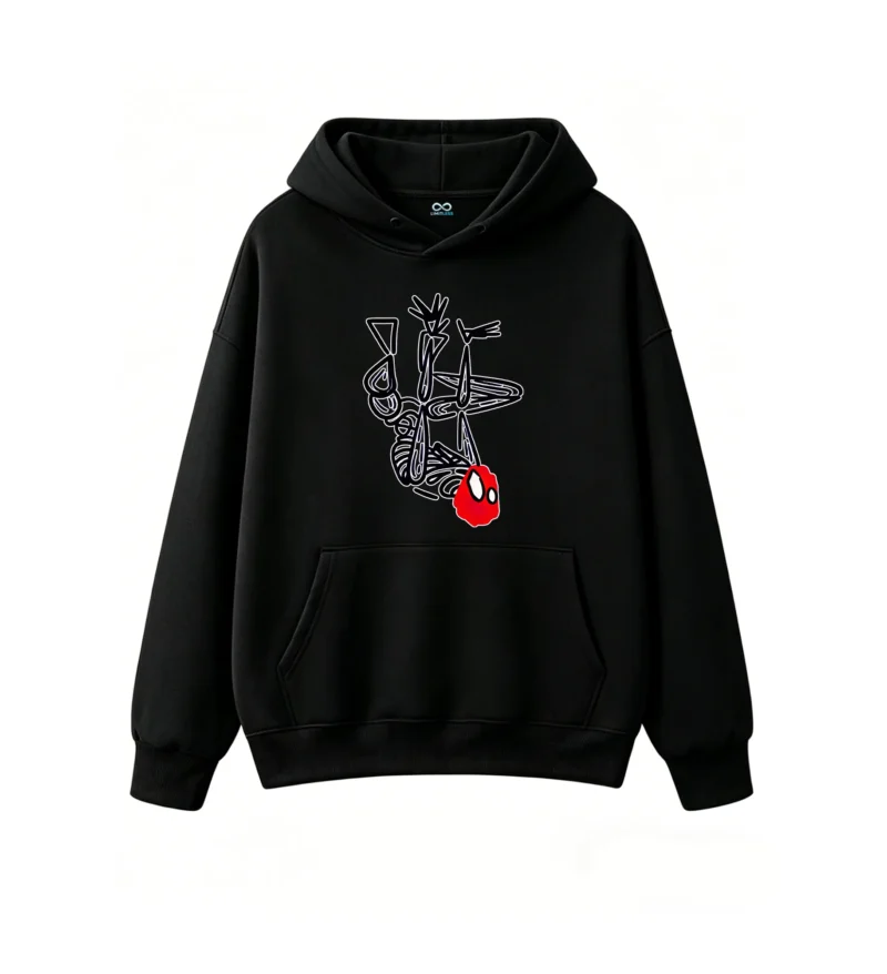 主图_1 Buzo con Capucha Algodón Estampado Spiderman Superhéroe Urbano Calidad