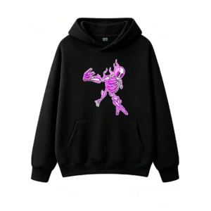 主图_1 Buzo con Capucha Algodón Estampado Esqueleto Neon Flame Urbano Premium