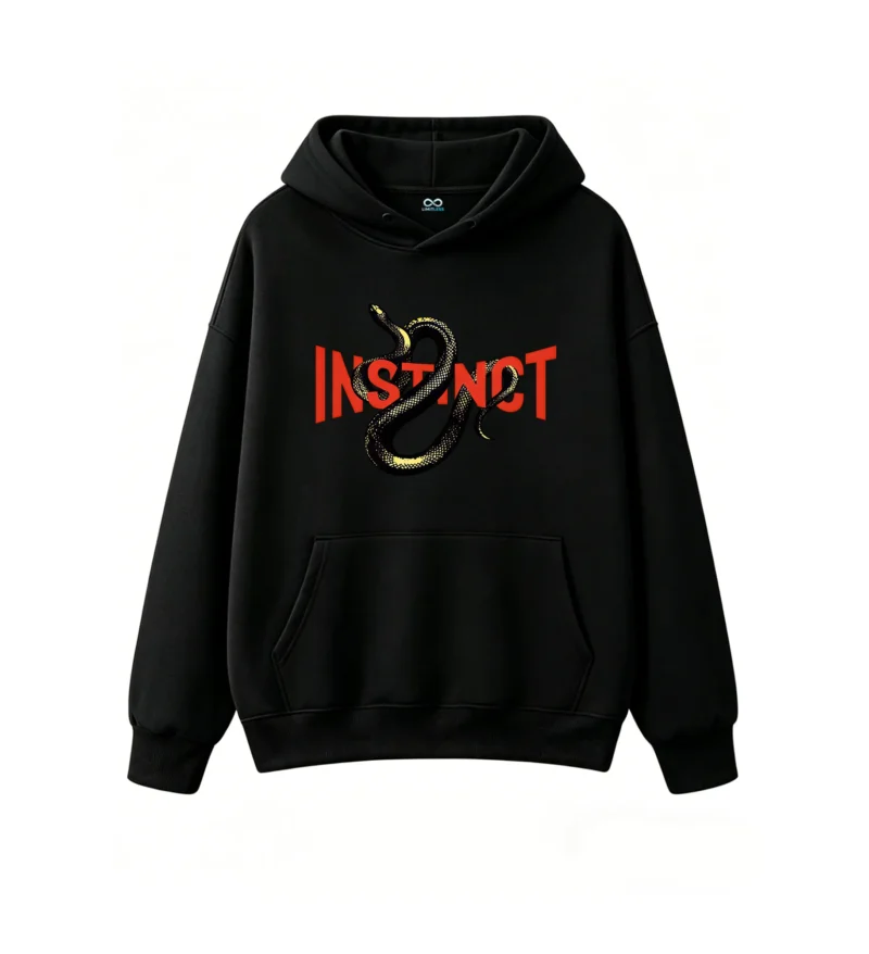主图_1 Buzo con Capucha Algodón Estampada Instinct Serpiente Urbana Premium