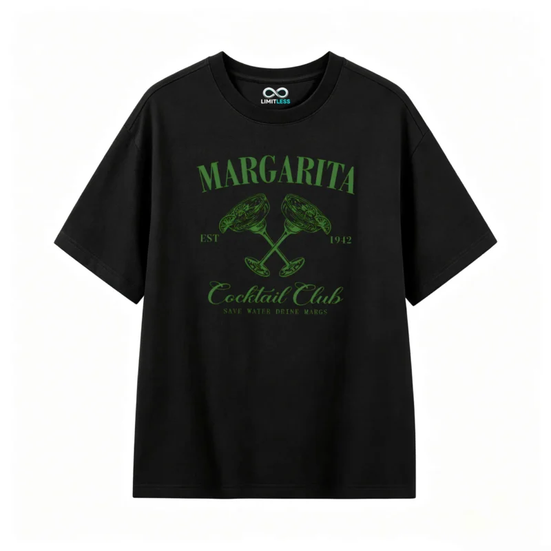 主图_1 Remera Algodón Estampada Margarita Cocktail Club Oversize