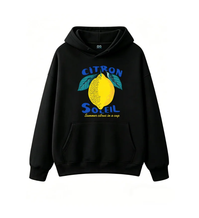 Buzo con Capucha Algodón Estampado Limón Verano Citron Soleil Moda