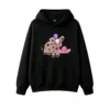 Buzo con Capucha Algodón Estampado Vaquera Vaca Estrellas Kawaii