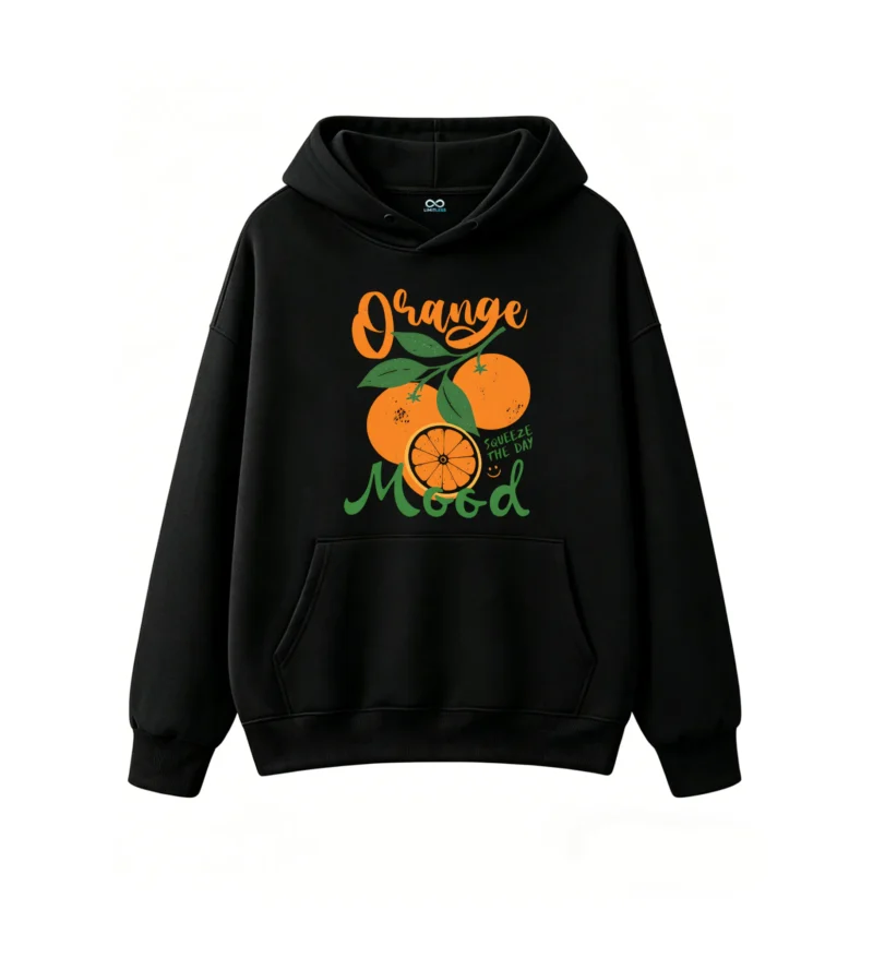 主图_1 Buzo con Capucha Algodón Estampada Naranjas Frutas Vintage Verano