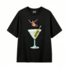 主图_1 Remera Algodón Estampado Martini Retro Diseño Vintage Casual