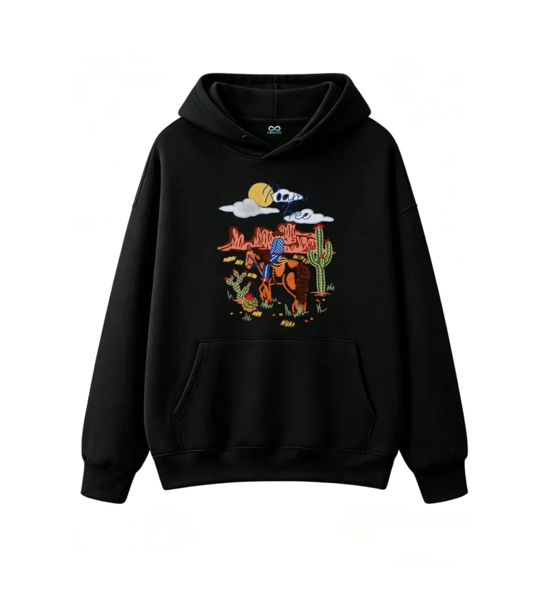 Buzo con Capucha Algodón Estampado Rodeo Desert Cactus Casual Premium
