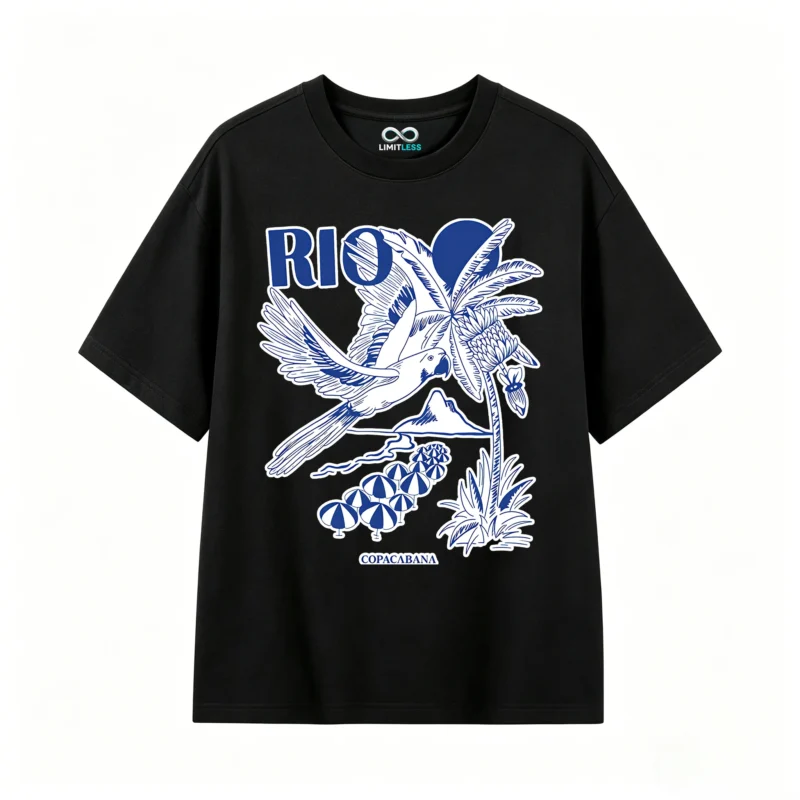 主图_1 Remera Algodón Estampada Rio Copacabana Playa Verano Moda