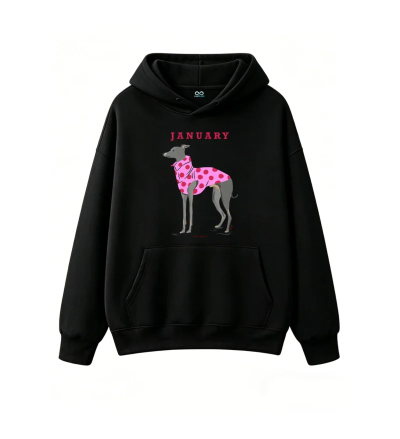 主图_1 Buzo con Capucha Algodón Estampa Galgo Lunares Casual Verano Premium