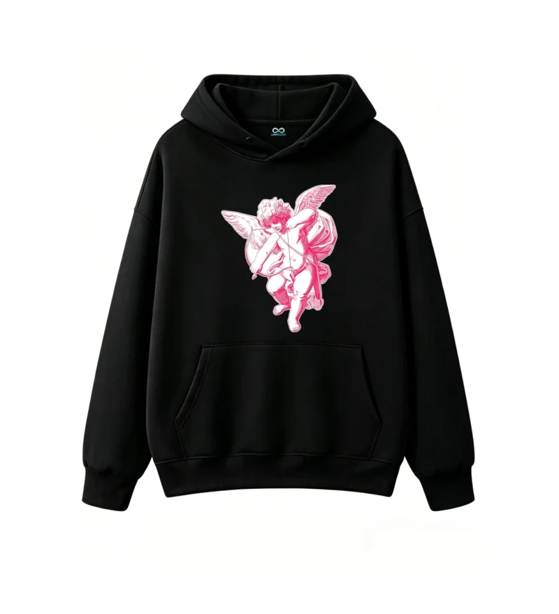 Buzo con Capucha Algodón Estampado Cupido Aesthetic Tendencia Premium