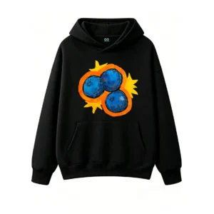 Buzo con Capucha Algodón Estampado Arándanos Arte Pop Casual Verano