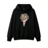 Buzo con Capucha Algodón Ramo Gatos Flores Diseño Kawaii Estampado