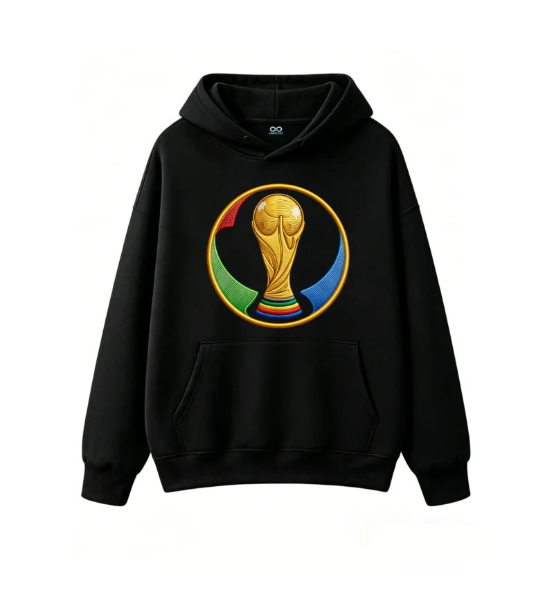 Buzo con Capucha Algodón Copa Mundial Estampado Premium Fútbol Argentino