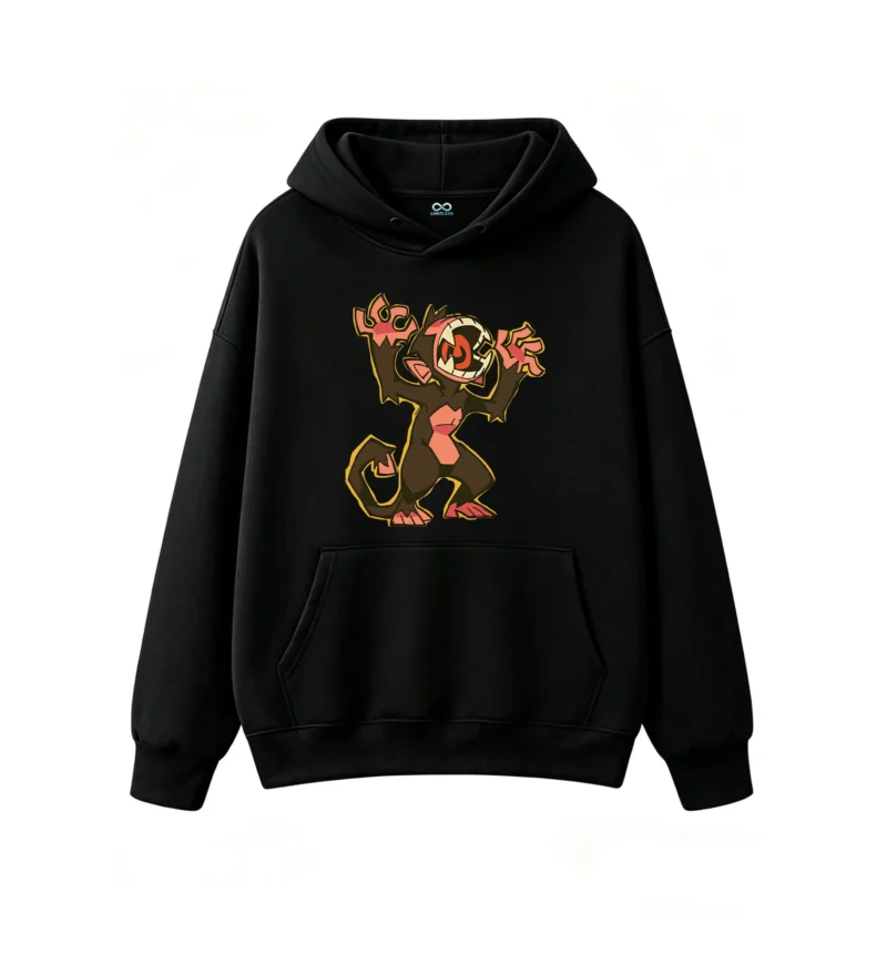 主图_1 Buzo con Capucha Algodón Estampado Mono Cartoon Urbano Premium