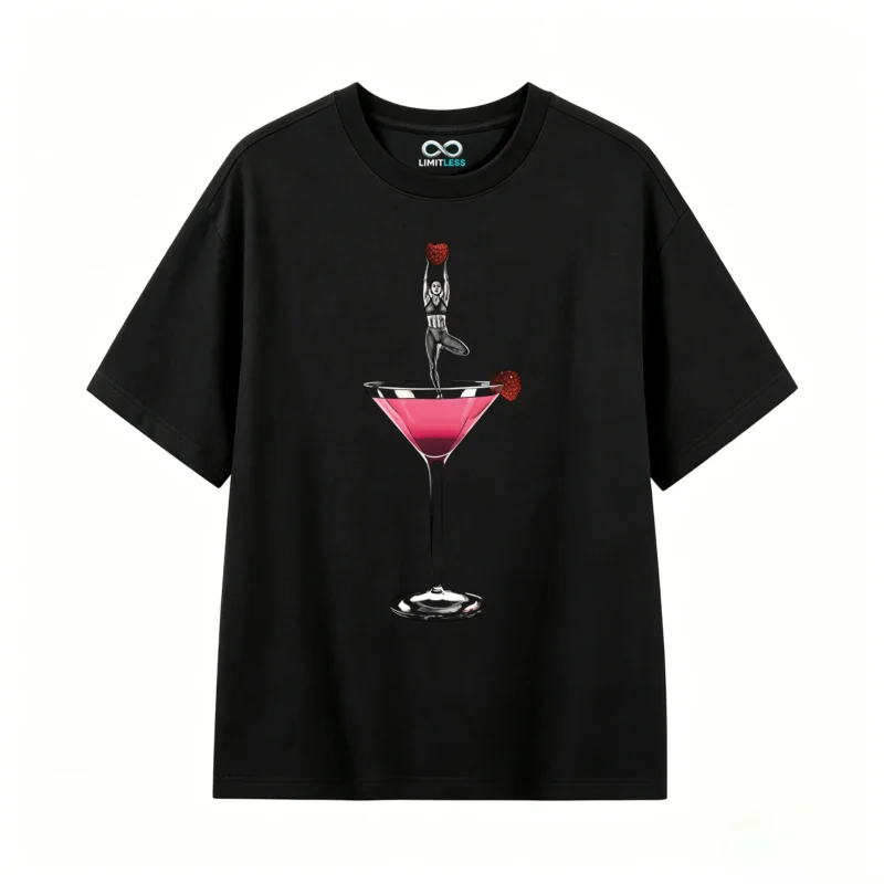 主图_1 Remera Algodón Yoga Cóctel Frutal Estampado Premium Calidad