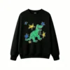 主图_1 Sudadera Cuello Redondo Algodón Estampado Dinosaurio Y Estrellas Urbano Premium