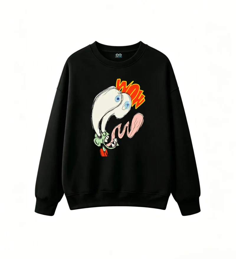 主图_1 Sudadera Cuello Redondo Algodón Estampada Wow Diseño Urbano Full Color