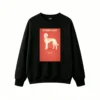 Sudadera Cuello Redondo Algodón Estampado Perro Saluki Diseño Casual Moda